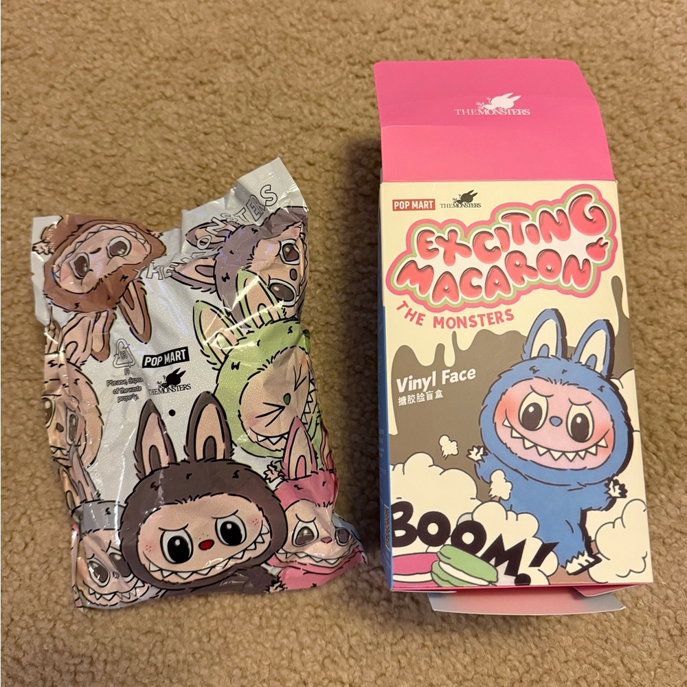 Exciting Macaron The Monsters Vinyl Face Toy - Blue and Brown